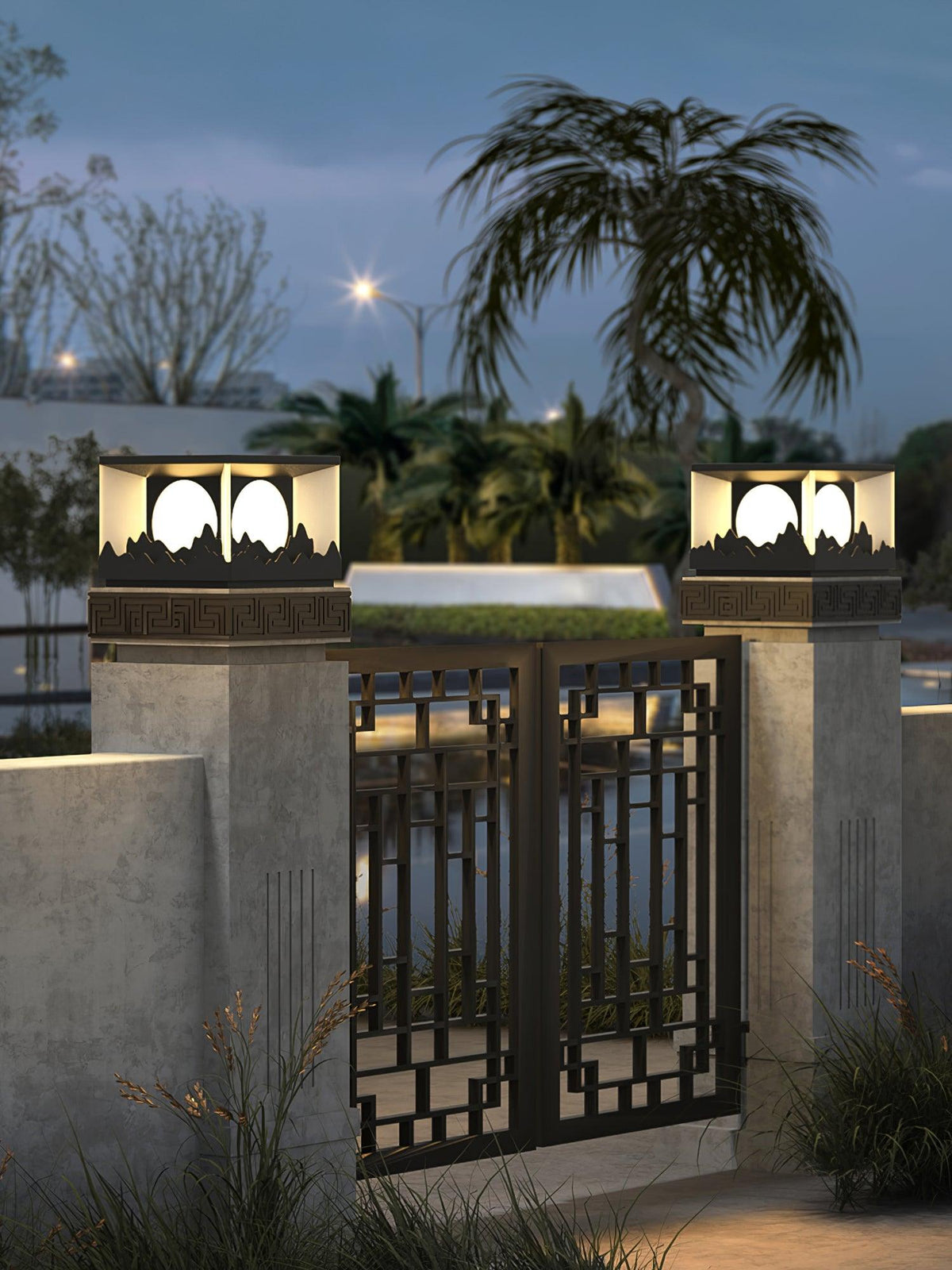 Ulmoria Metal Sunrise Outdoor Garden Light