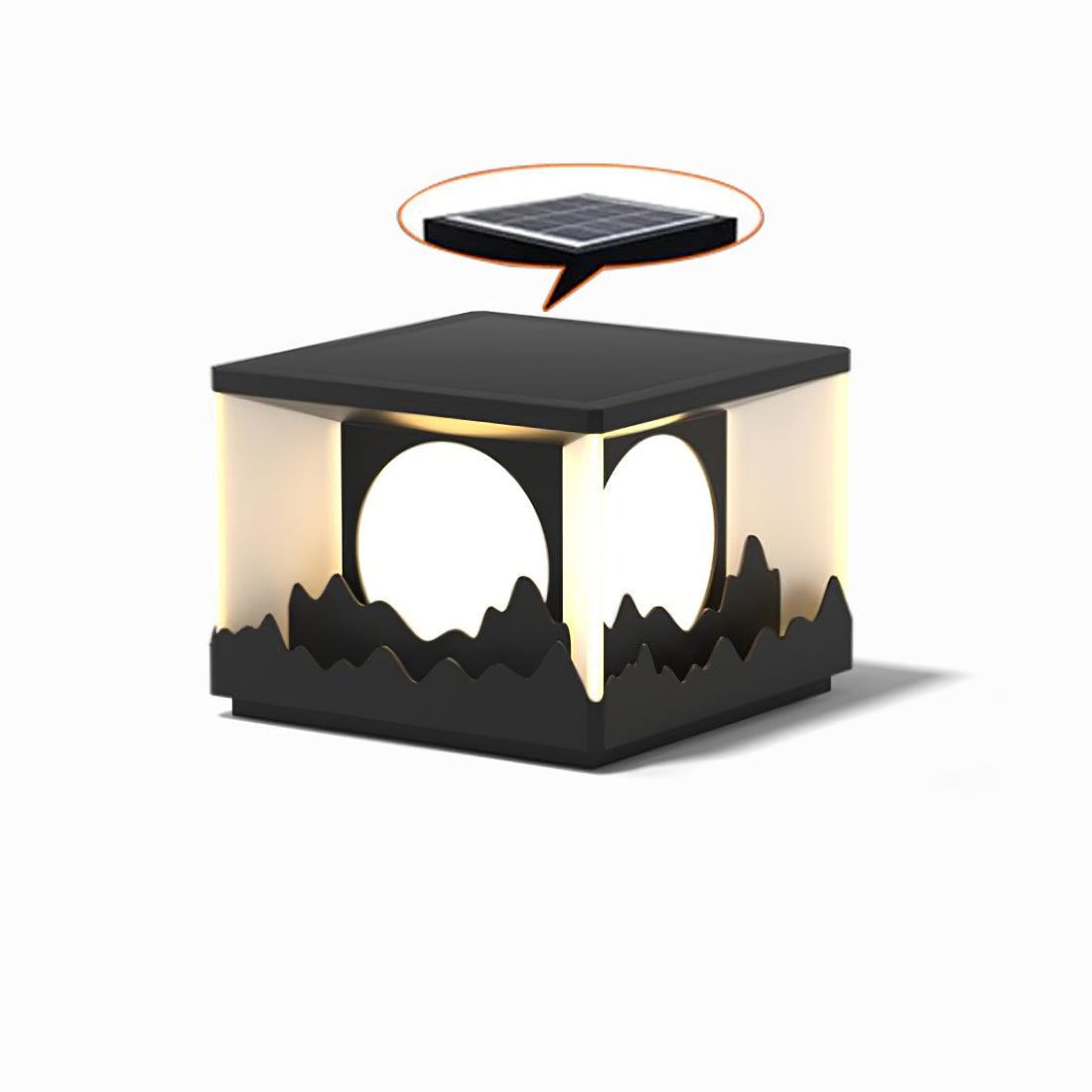 Ulmoria Metal Sunrise Outdoor Garden Light#Power source_Model B: Solar-Powered Version#Kelvin range_Warm Light