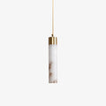 Peloria Alabaster Brass Pendant Light#Size_1 head#Finish_Brass & White Alabaster