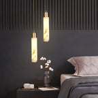 Peloria Alabaster Brass Pendant Light