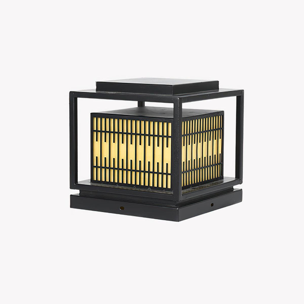 Rivelune Alabaster Metal Outdoor Post Lamp#Power source_Model A: Wired Version#Kelvin range_Warm Light