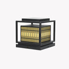 Rivelune Alabaster Metal Outdoor Post Lamp#Power source_Model A: Wired Version#Kelvin range_Warm Light